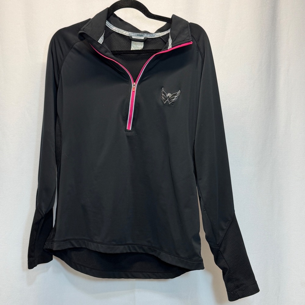 Levelwear Womens Black Washington Capitals Hockey Quarter Zip Pullover LW XL‎
